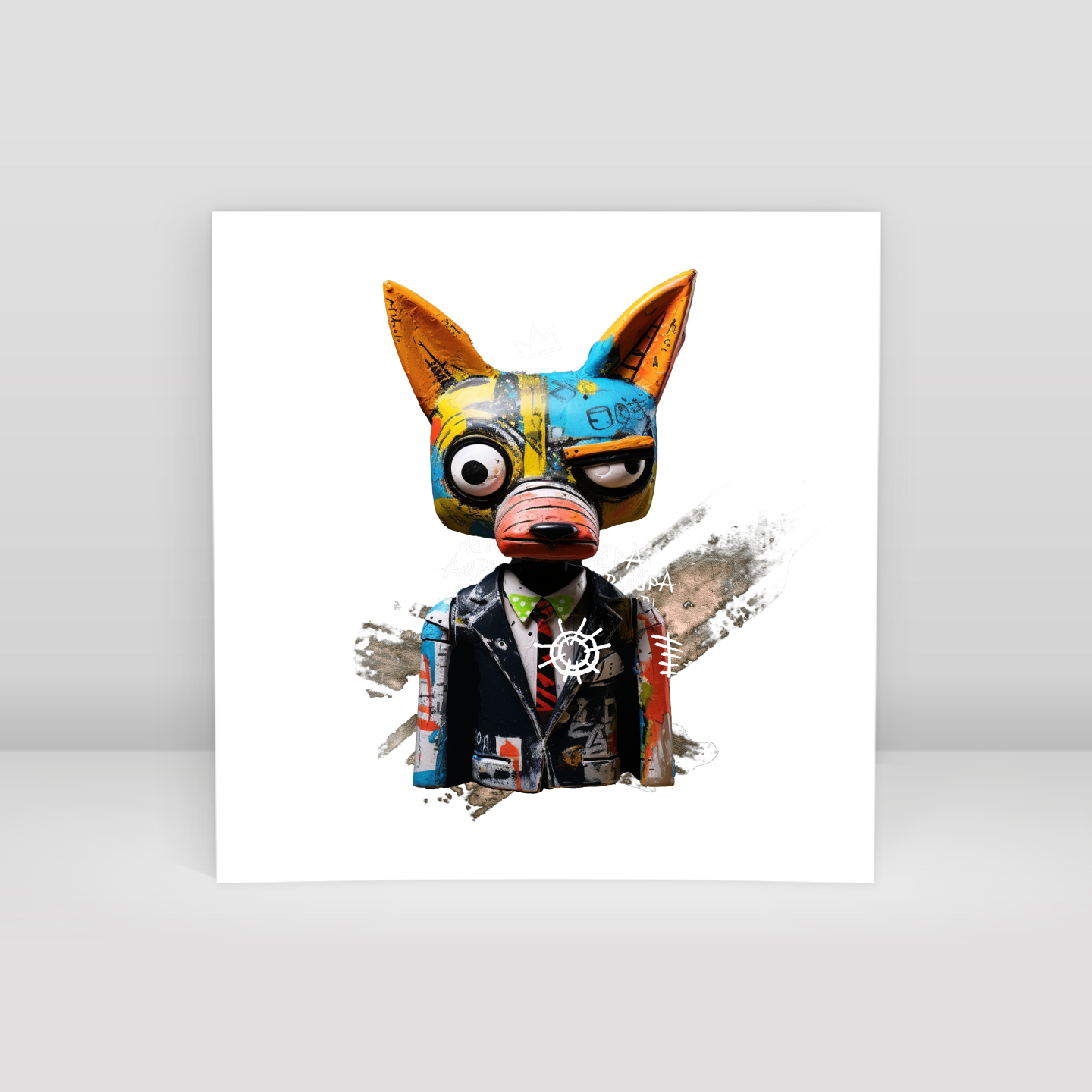 basquiat fox - Art Print