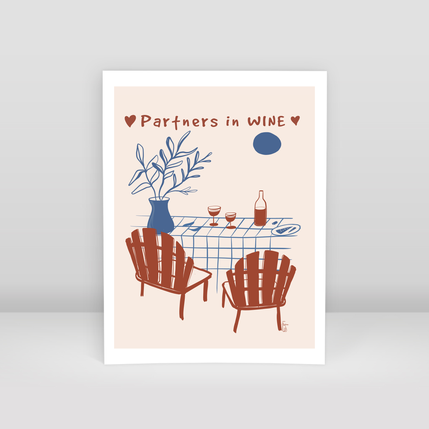 Partners in Wine - Art Print