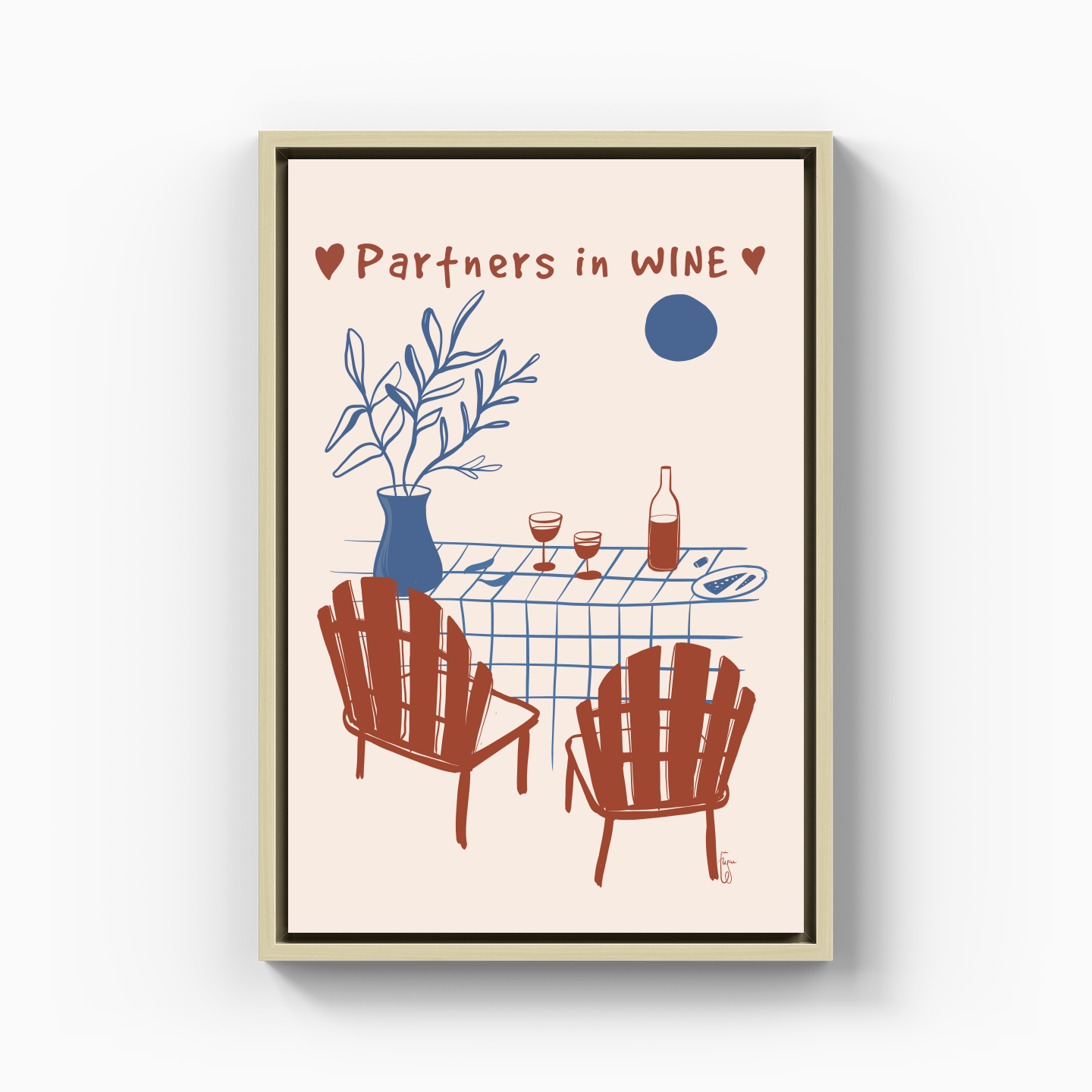 Partners in Wine - Canvas Print