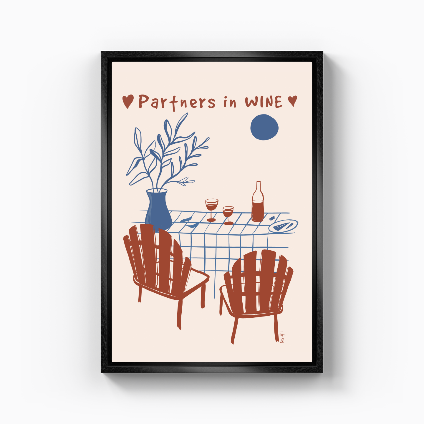 Partners in Wine - Canvas Print