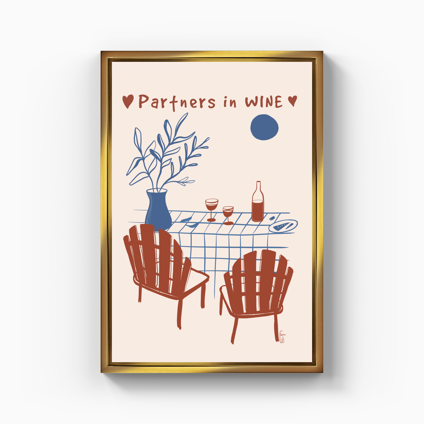 Partners in Wine - Canvas Print