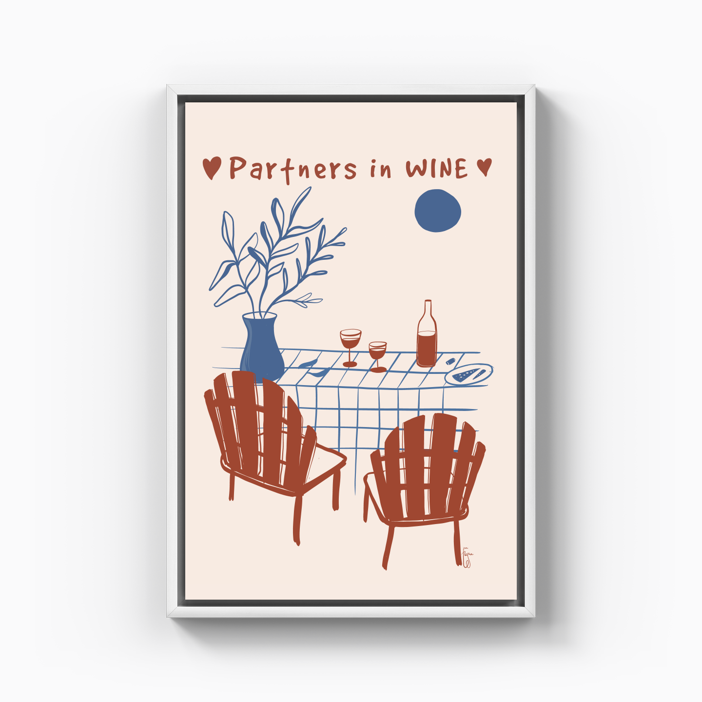 Partners in Wine - Canvas Print