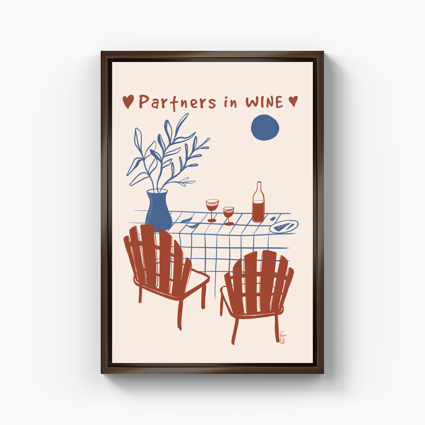 Partners in Wine - Canvas Print