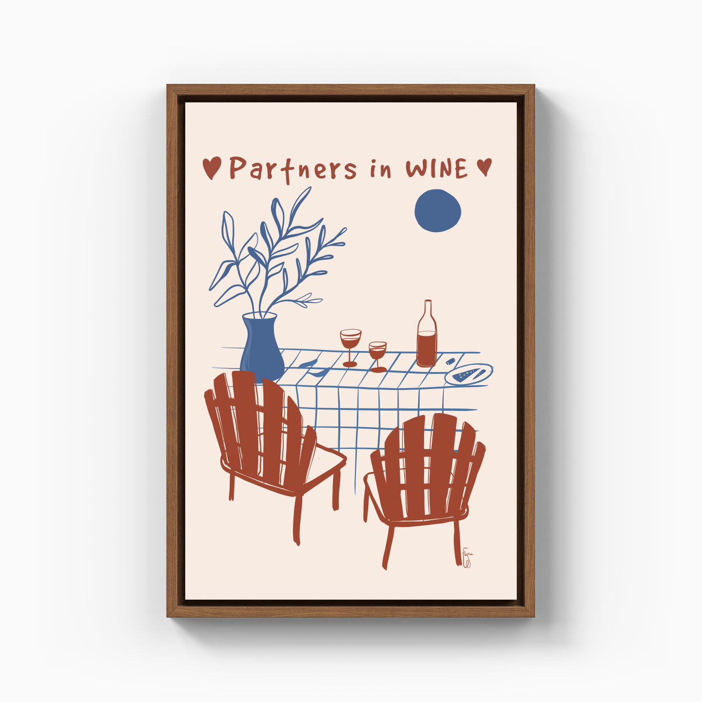 Partners in Wine - Canvas Print