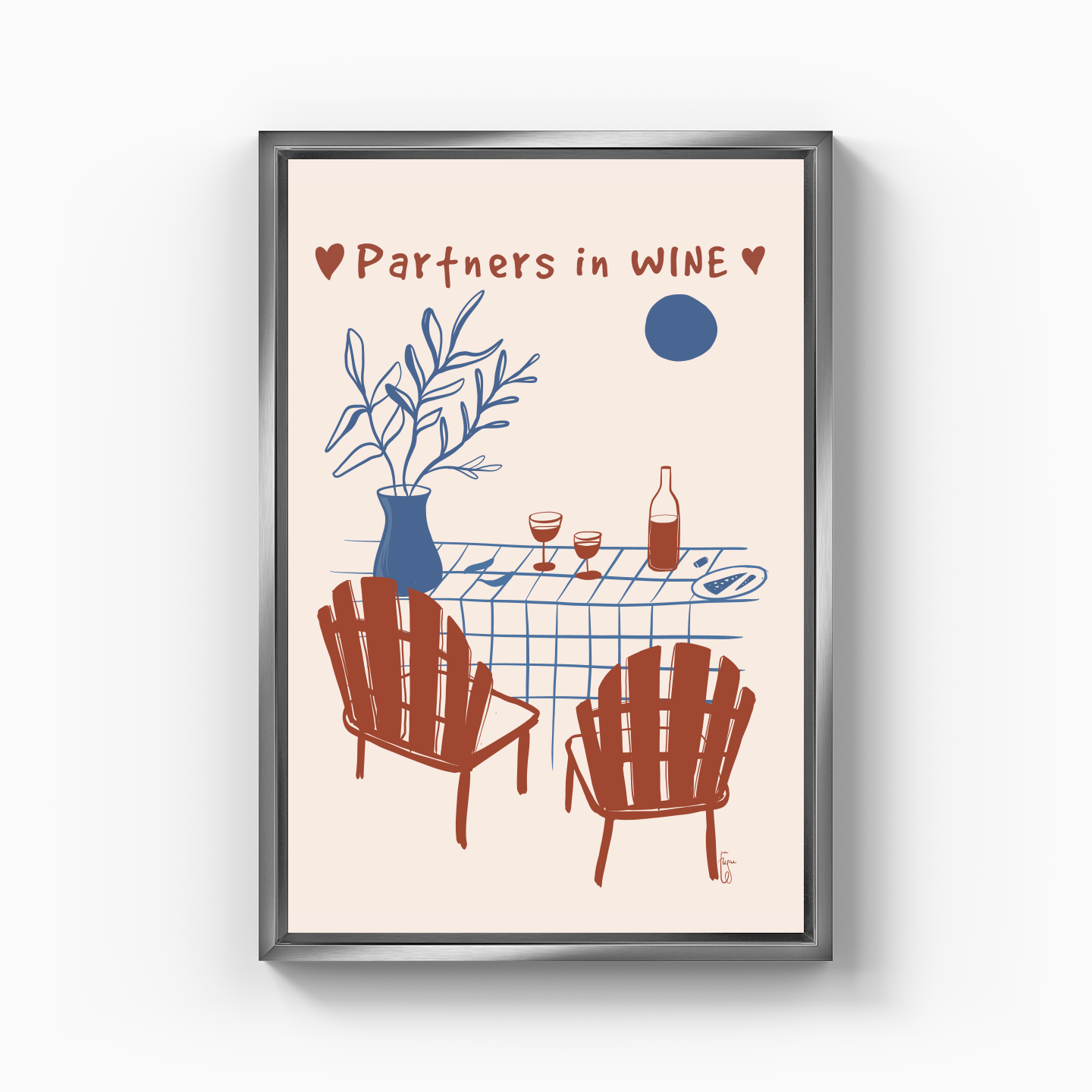 Partners in Wine - Canvas Print