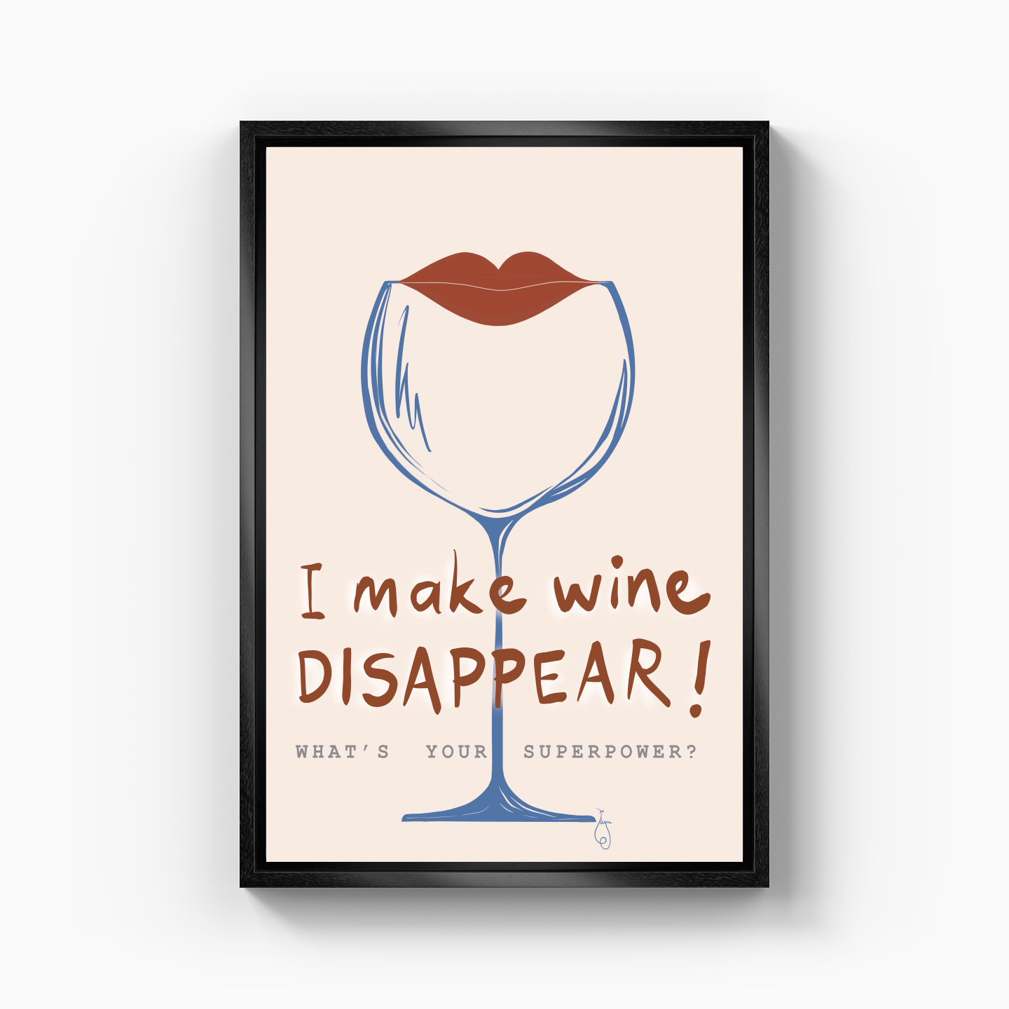 Wine Disappears - Canvas Print