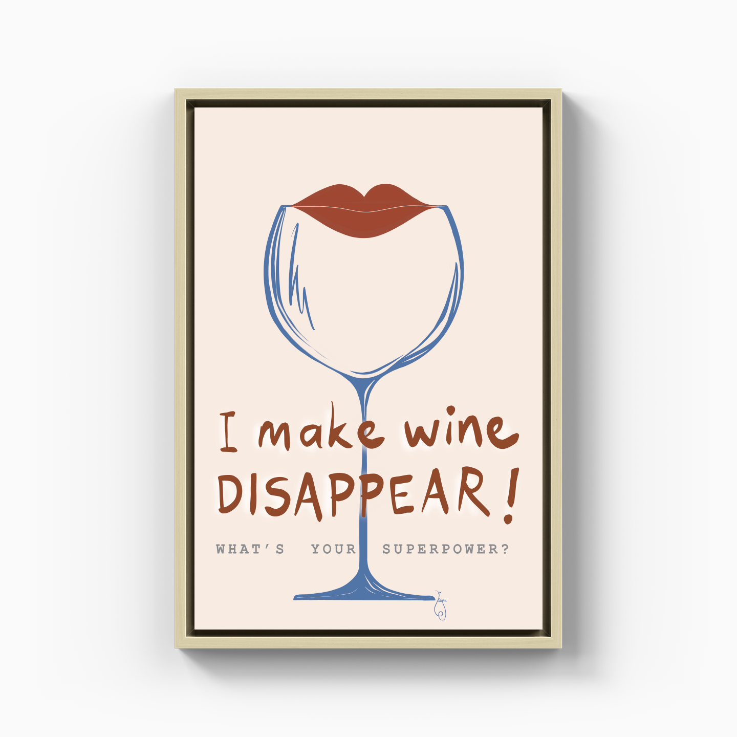 Wine Disappears - Canvas Print