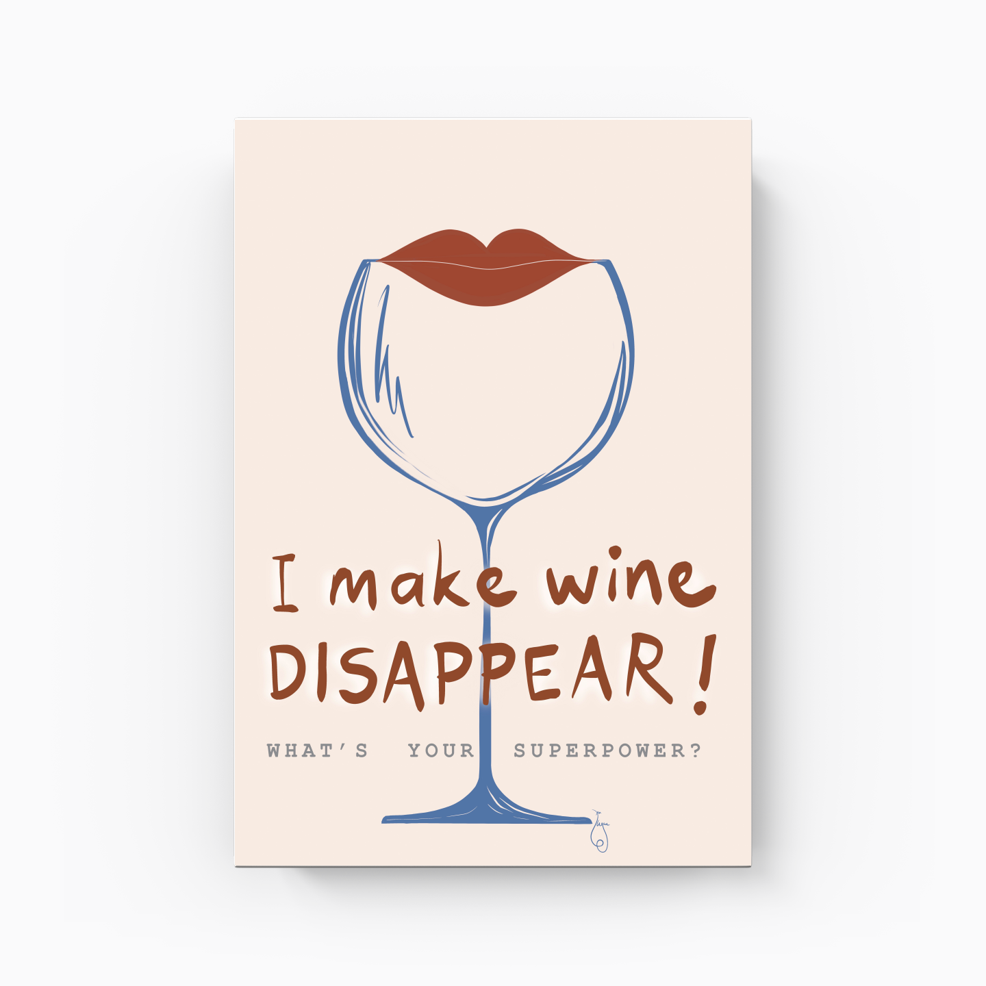 Wine Disappears - Canvas Print