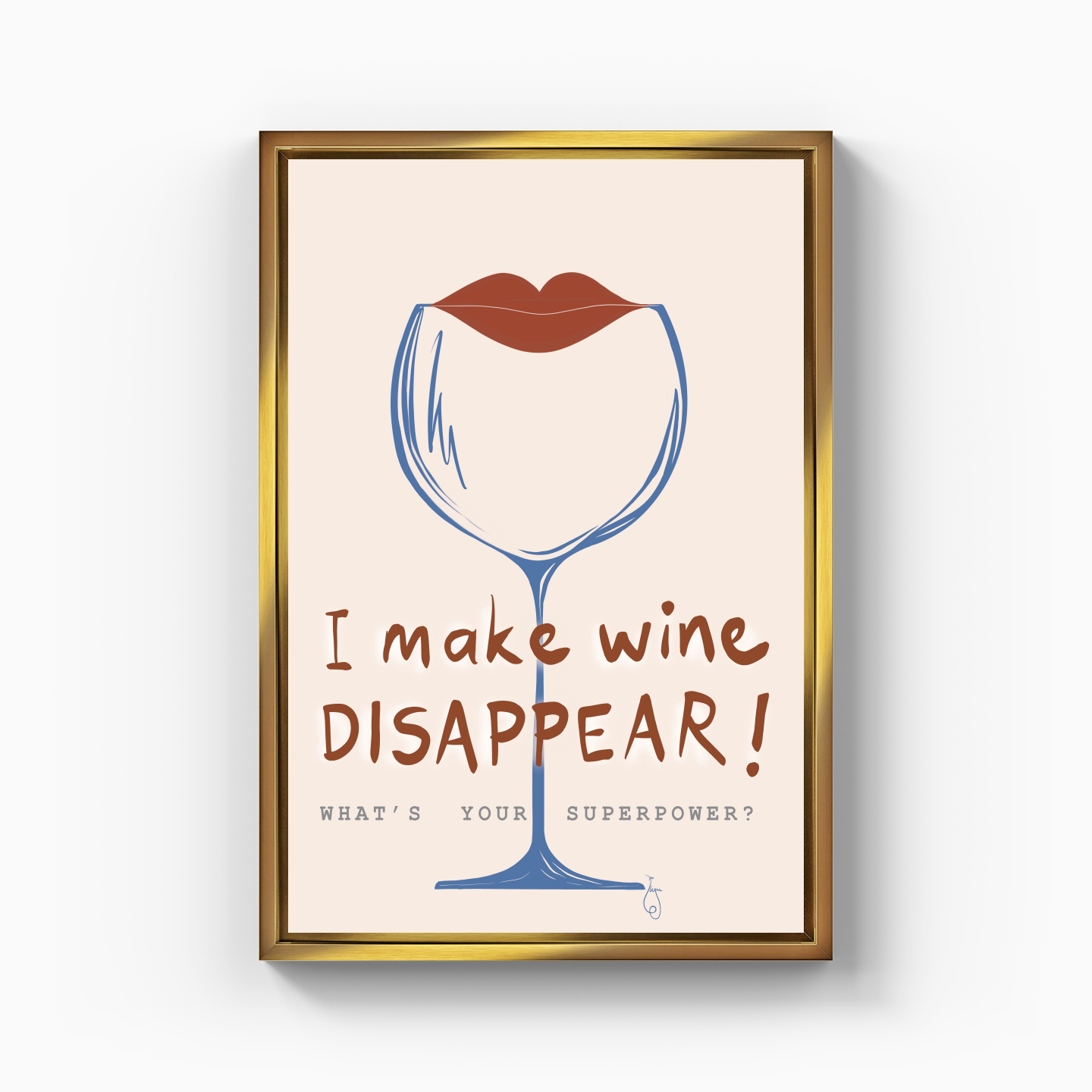 Wine Disappears - Canvas Print