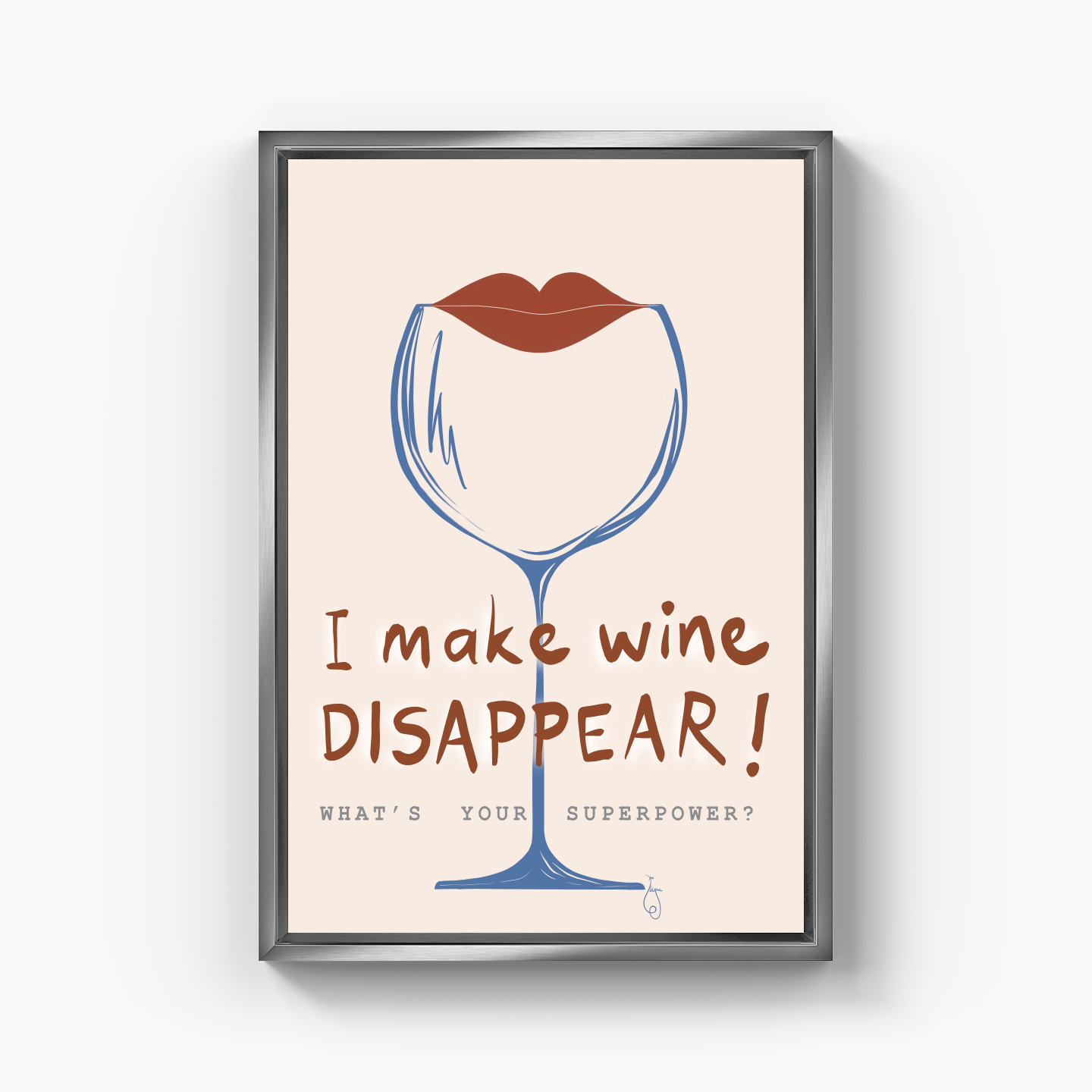 Wine Disappears - Canvas Print