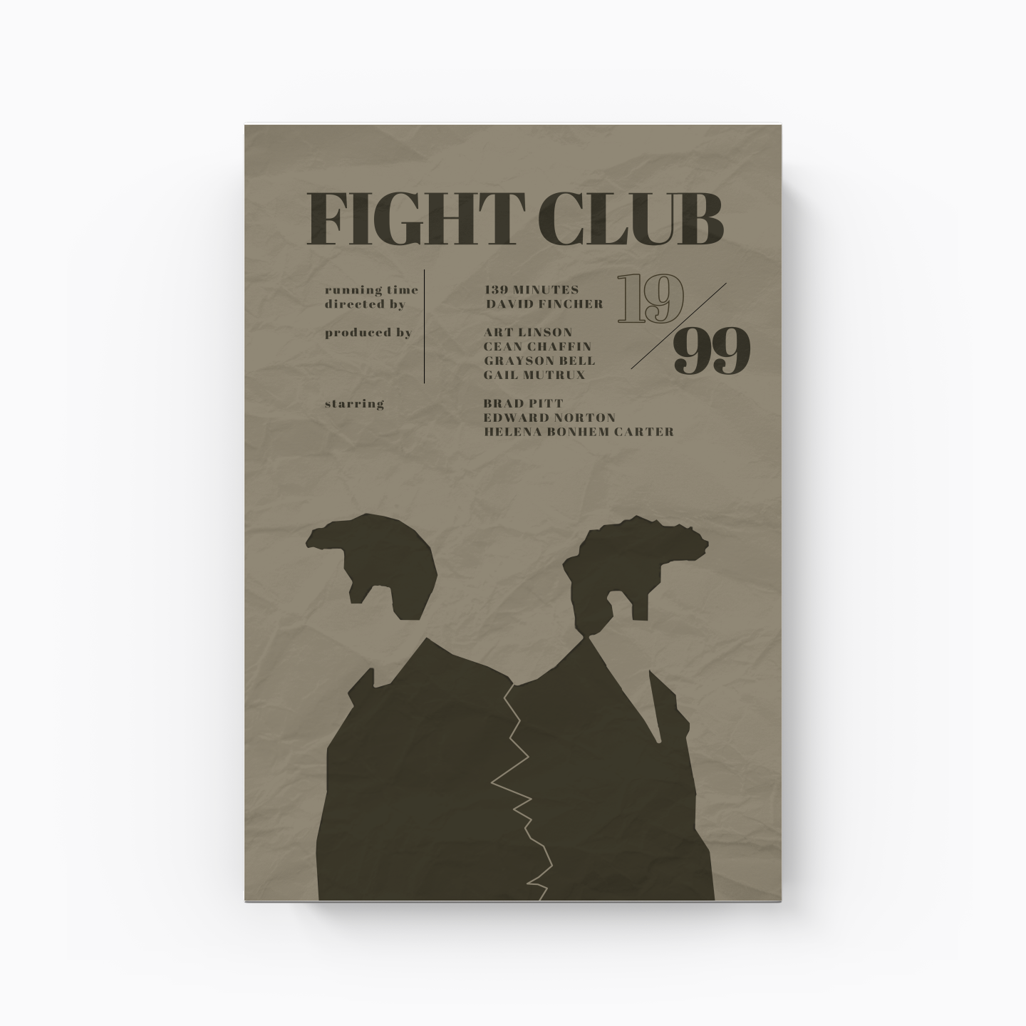 Fight Club Minimalist Poster - Canvas Print