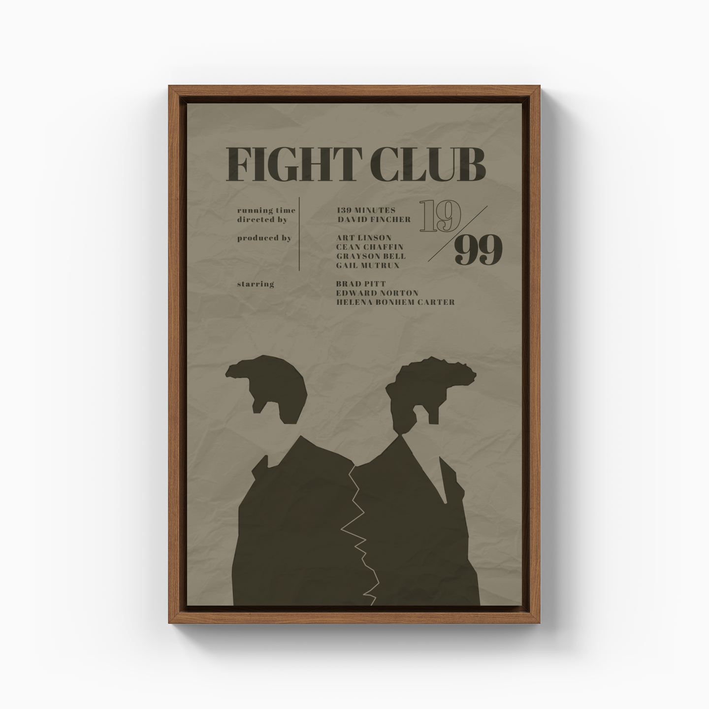 Fight Club Minimalist Poster - Canvas Print