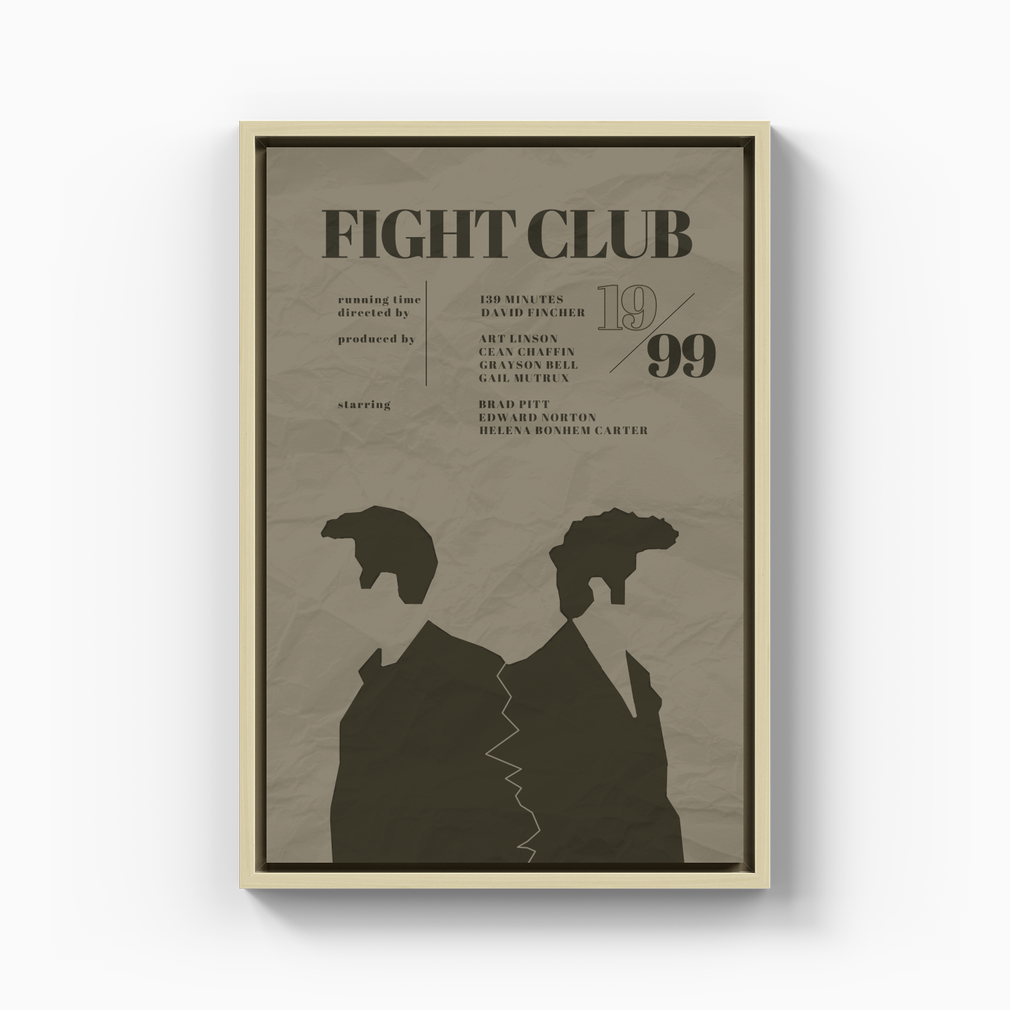 Fight Club Minimalist Poster - Canvas Print