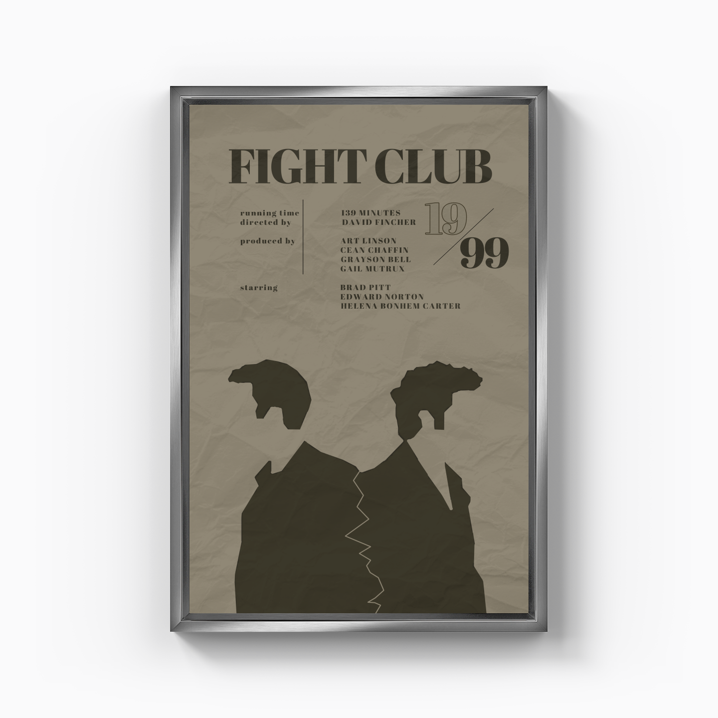 Fight Club Minimalist Poster - Canvas Print