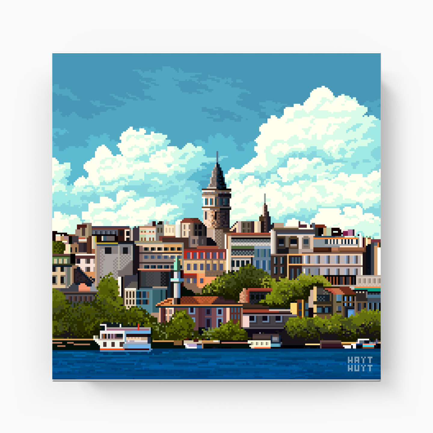 Istanbul / PixelArt - Canvas Print