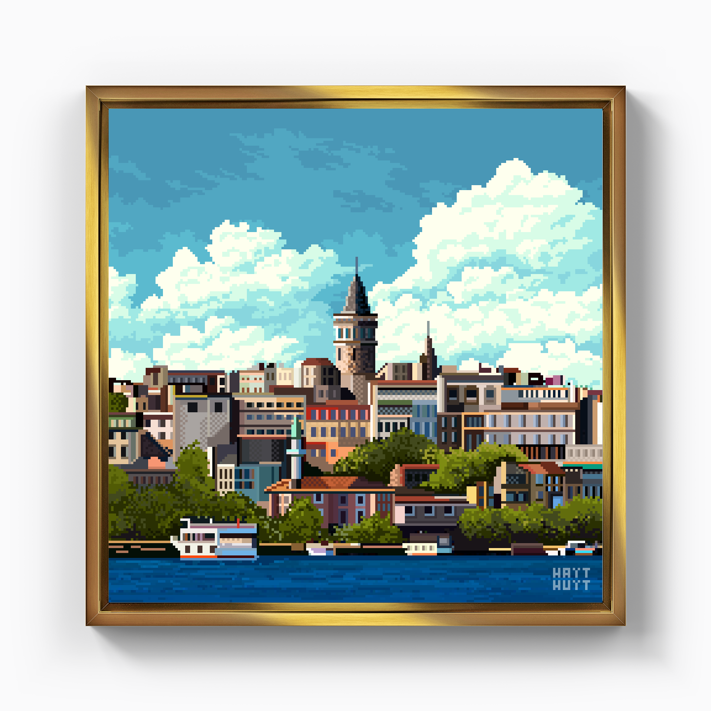 Istanbul / PixelArt - Canvas Print