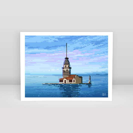 Kız Kulesi / PixelArt - Art Print