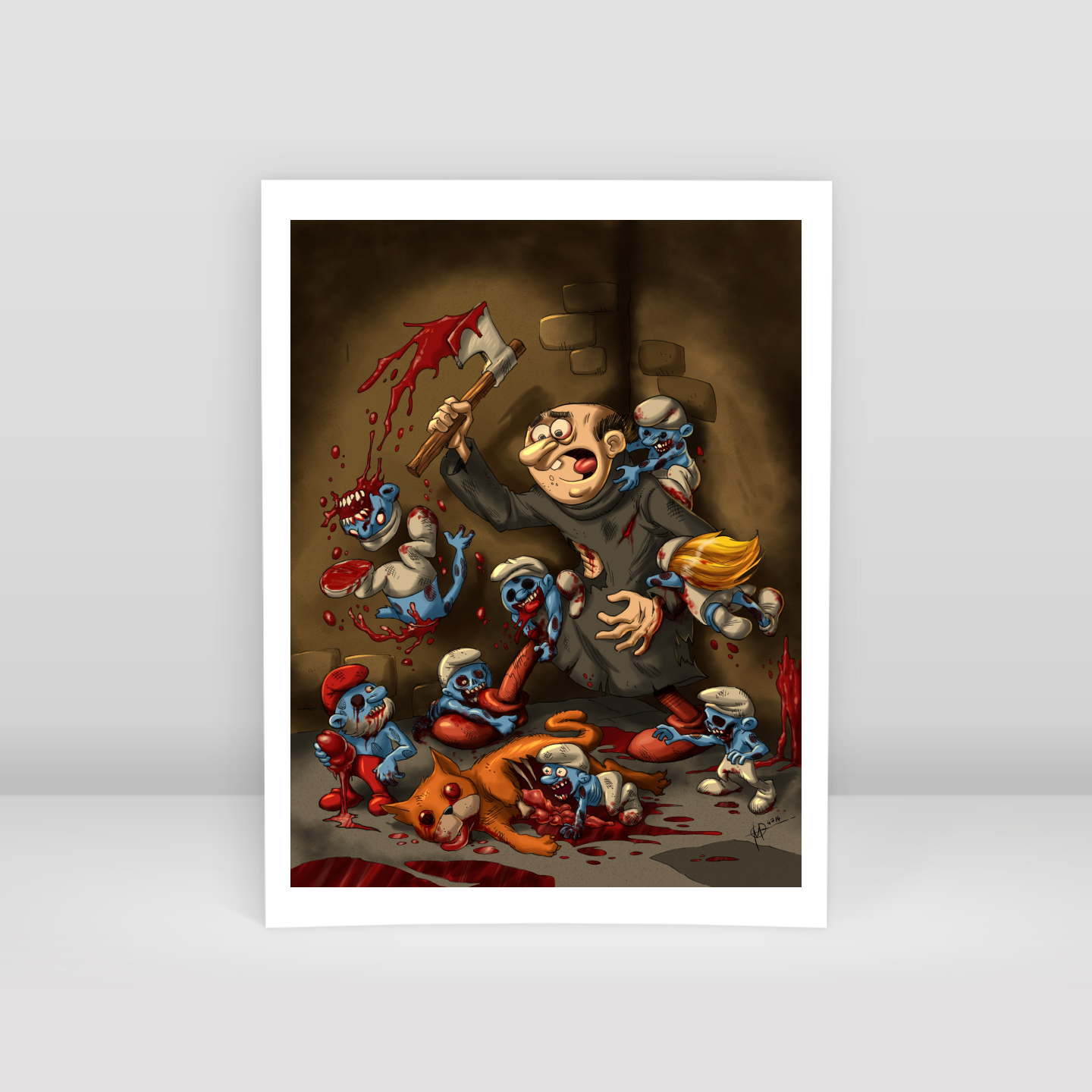 Zombi Şirinler - Art Print