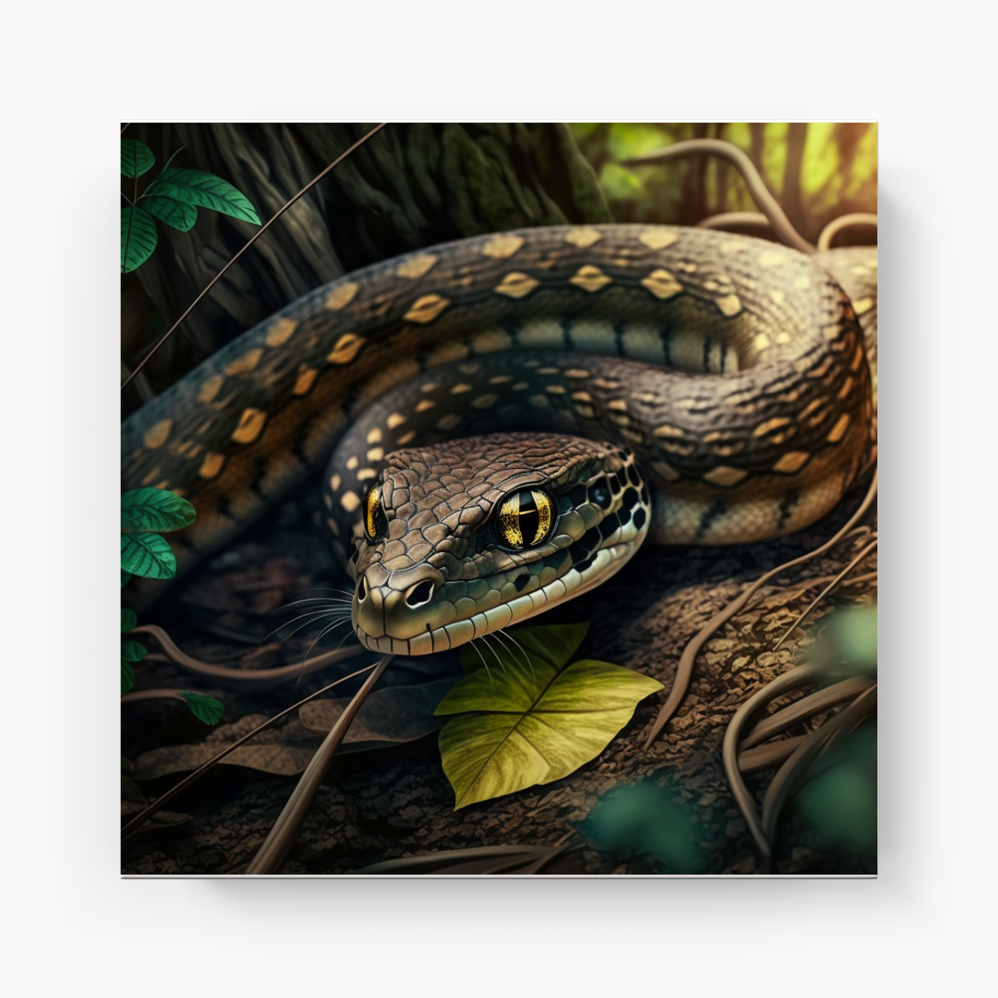 Cat-eyed snake - Canvas Painting