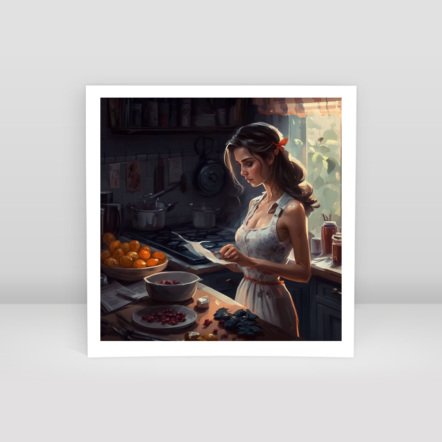 Breakfast lady - Art Print