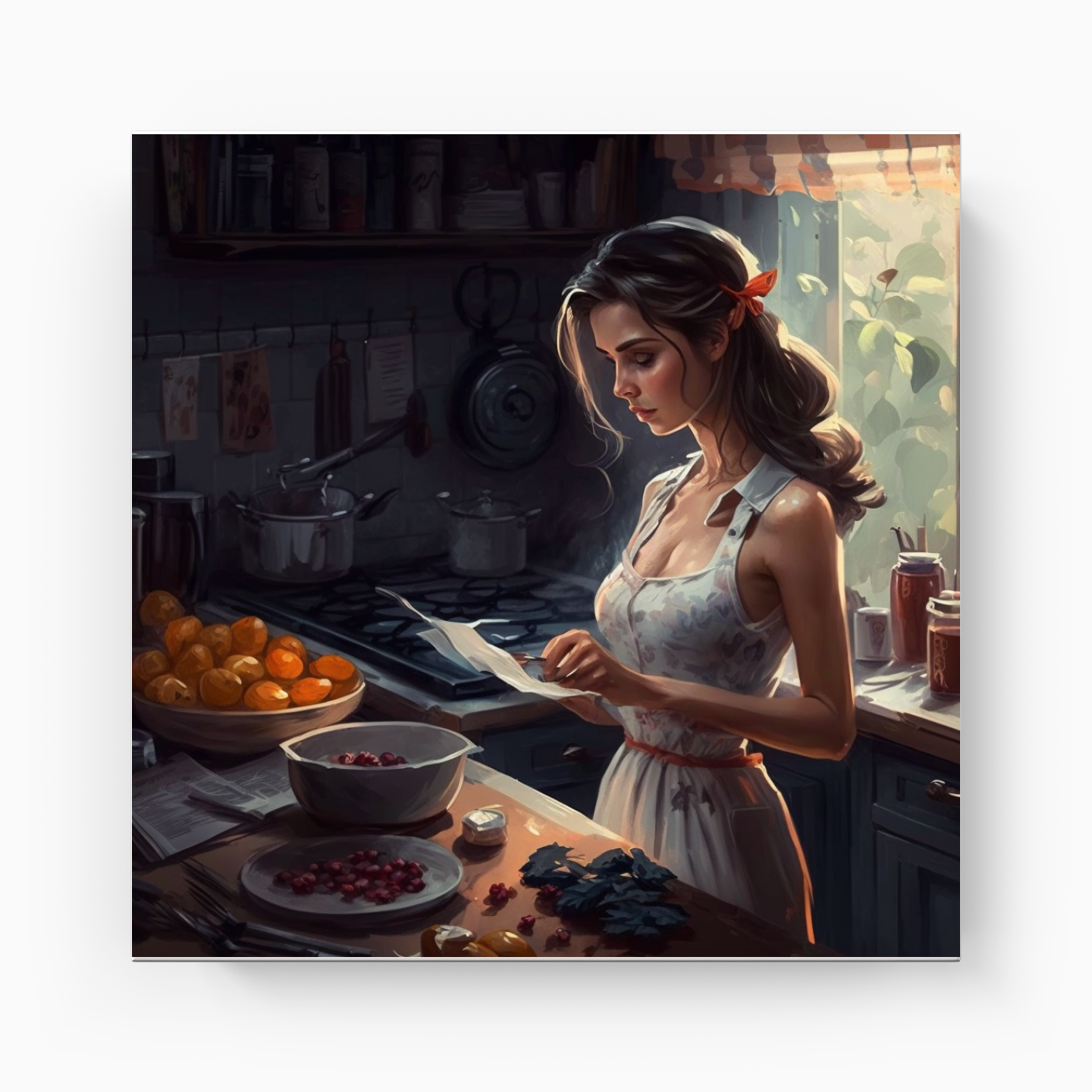 Breakfast lady - Kanvas Tablo