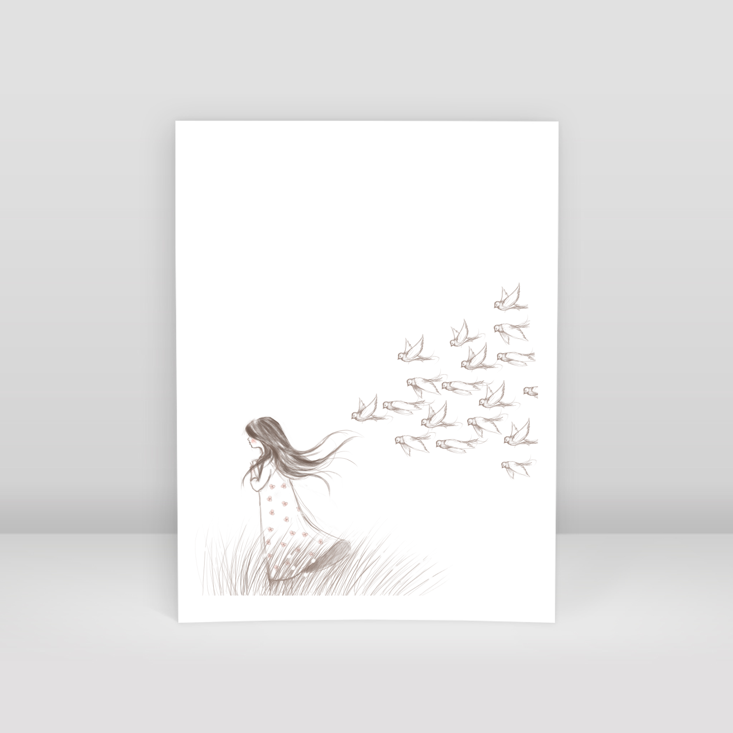 Let them put a bird on your path - Art Print