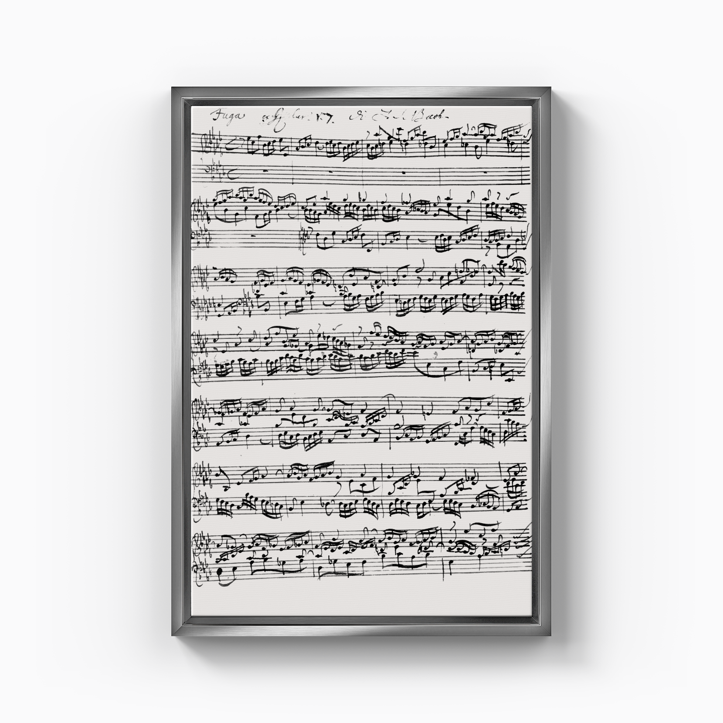 bach manuscript - Canvas Print