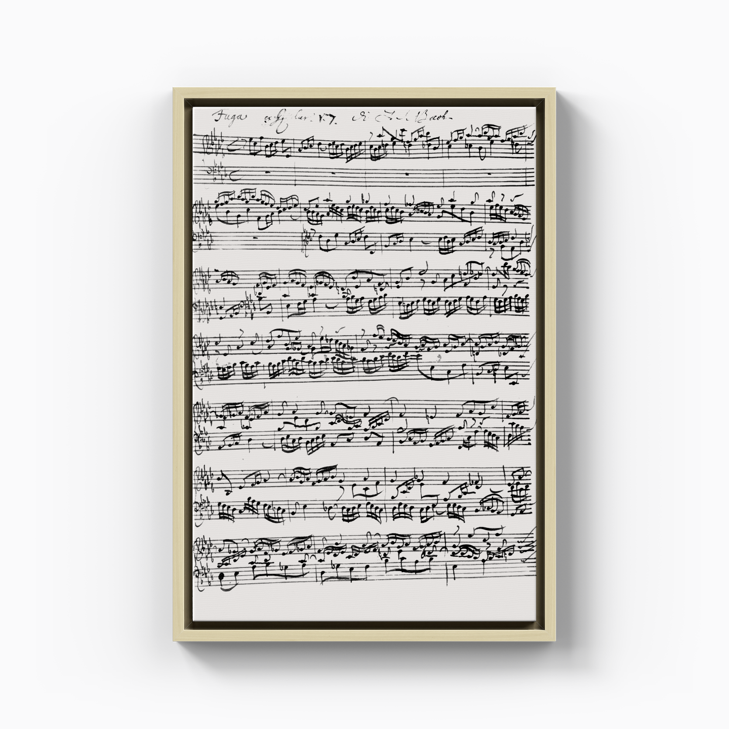 bach manuscript - Canvas Print