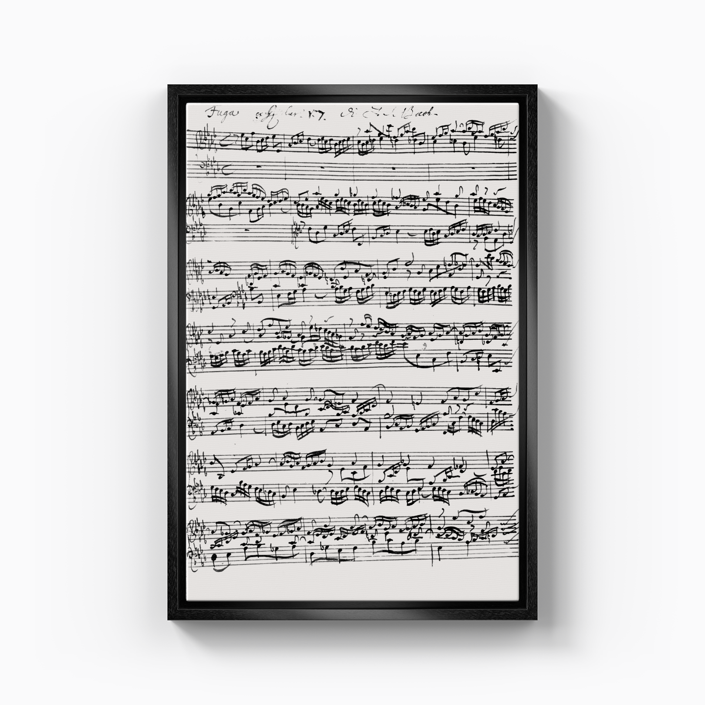 bach manuscript - Canvas Print