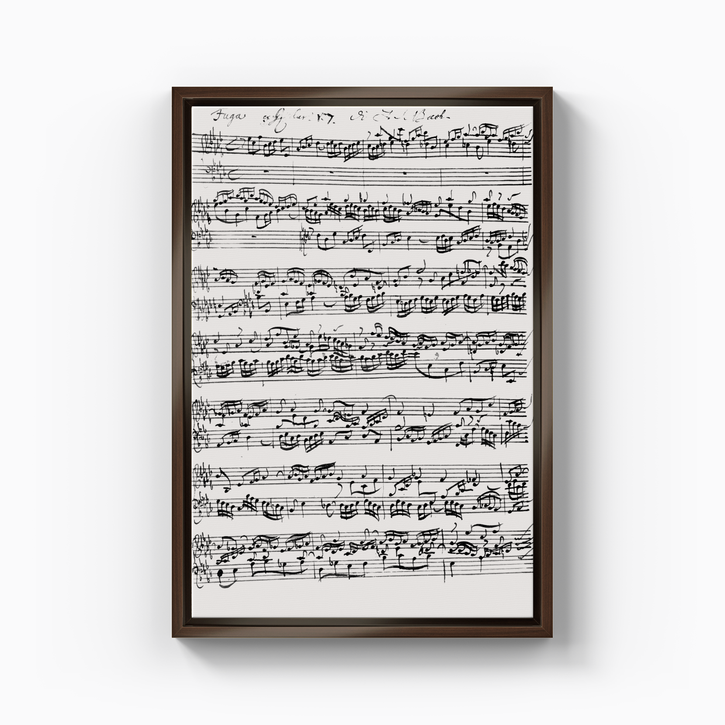 bach manuscript - Canvas Print