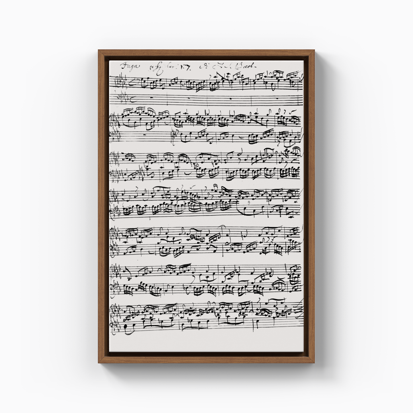 bach manuscript - Canvas Print