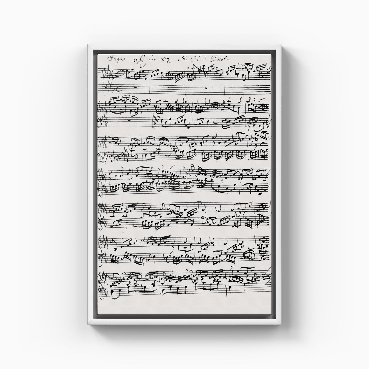 bach manuscript - Canvas Print