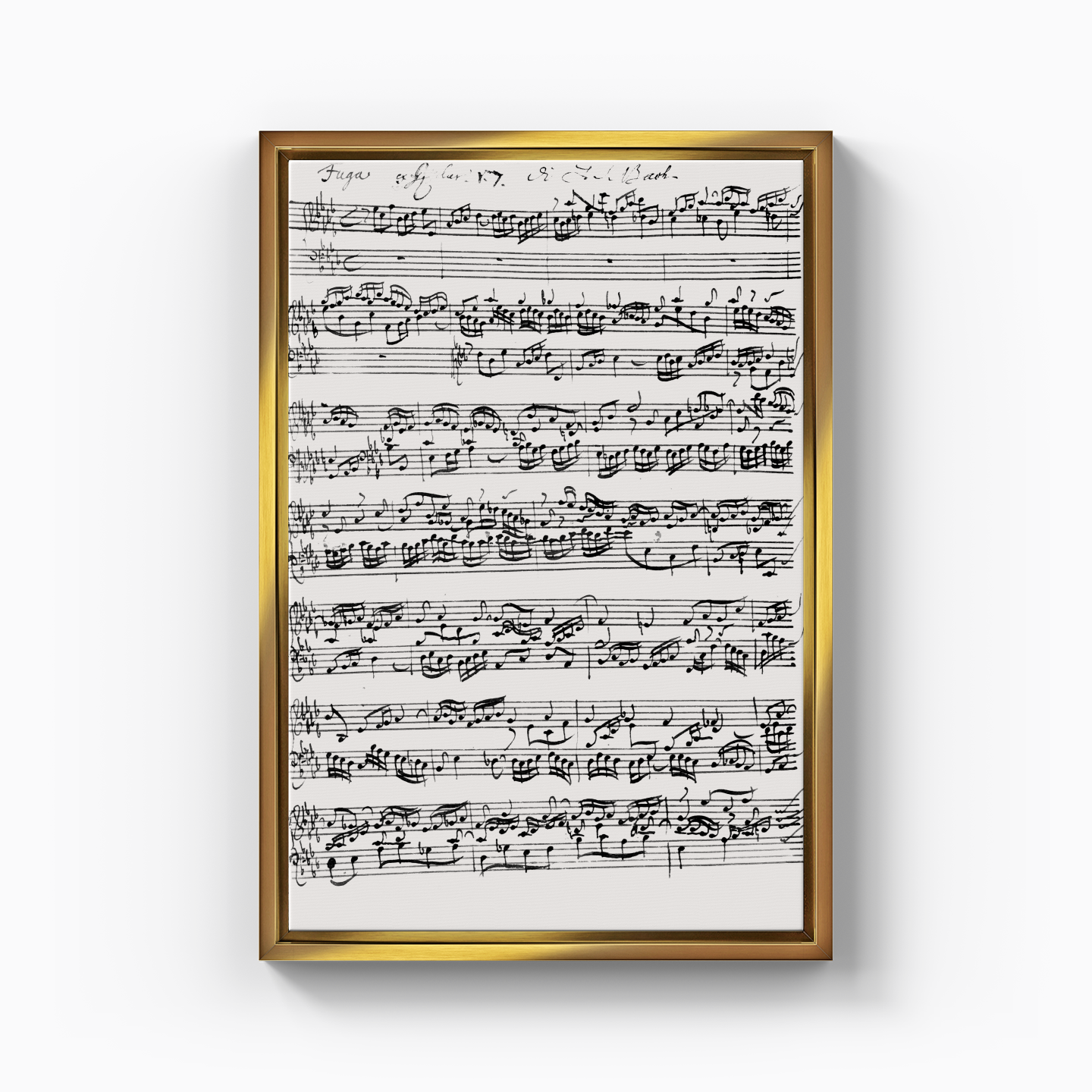 bach manuscript - Canvas Print