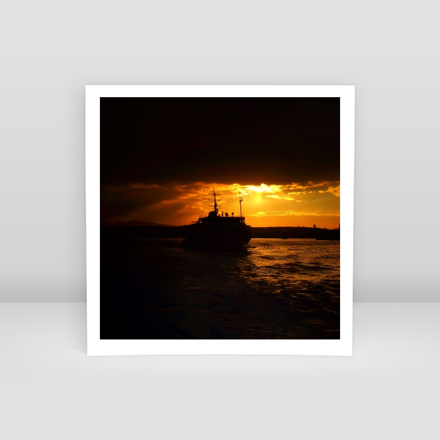 Black sunset - Art Print