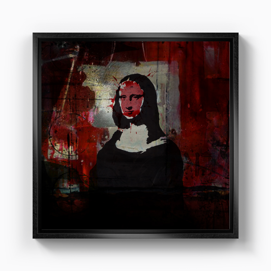 Urbaine Stencil mona lisa - Kanvas Tablo