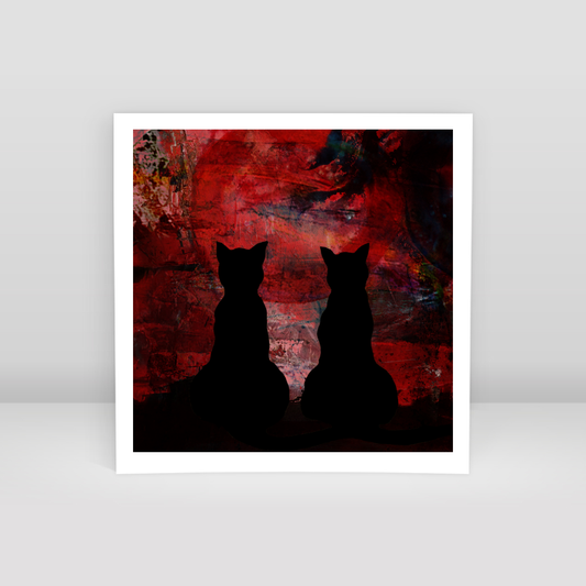 Black Cat How Many 08 - Art Print