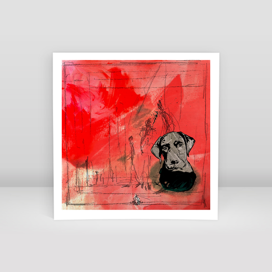 Head Of A Dog - Art Print