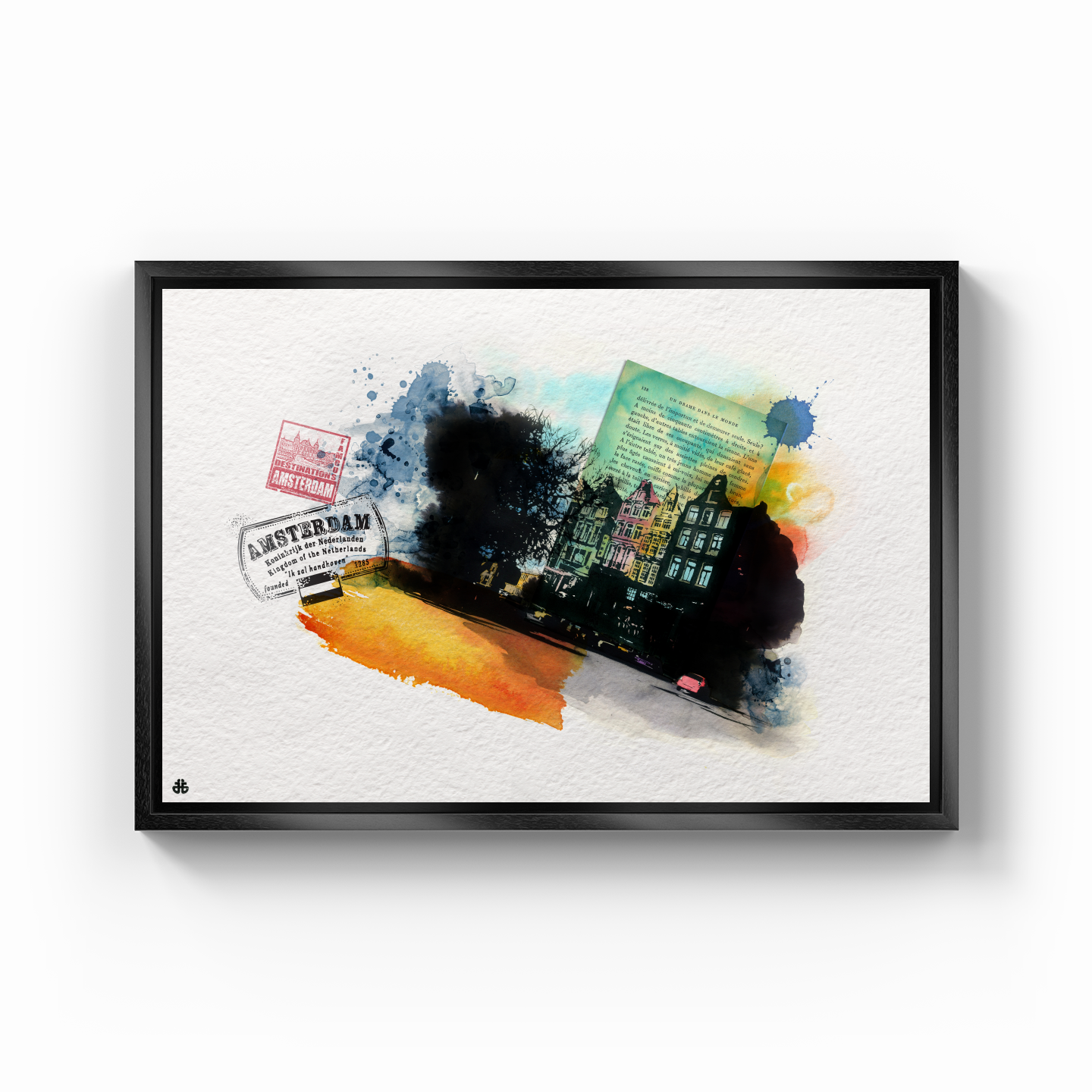 Un dramae dans le monde Amsterdam - Canvas Print