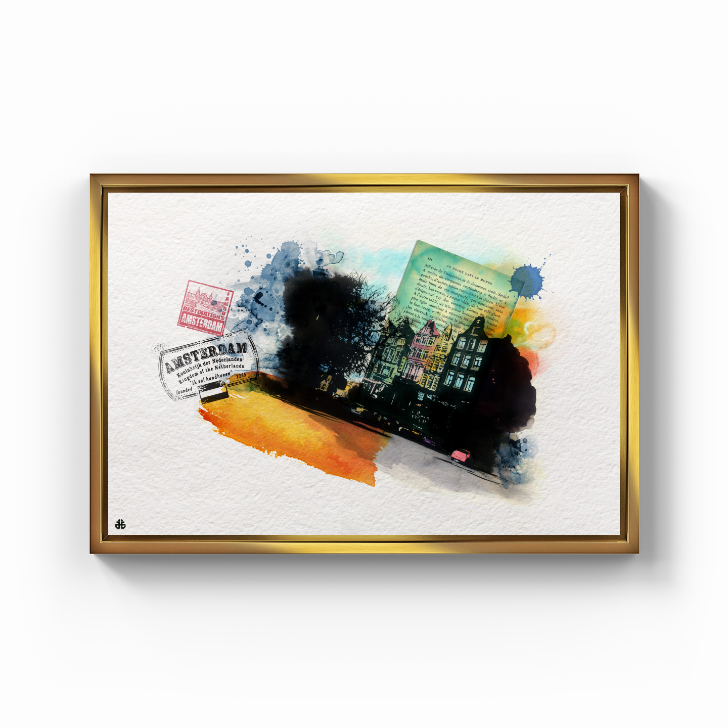 Un dramae dans le monde Amsterdam - Canvas Print