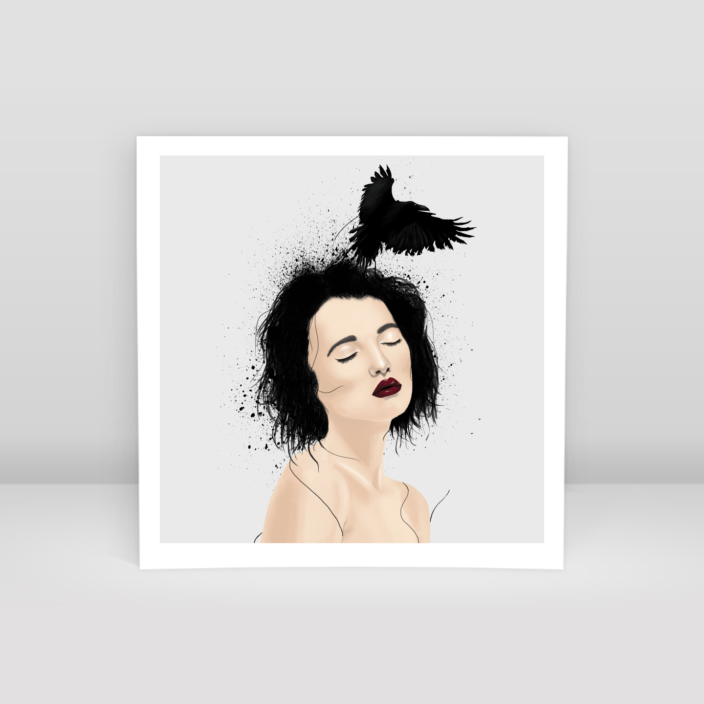 crow lady - Art Print