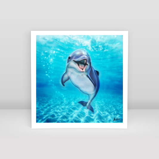 Small dolphin - Art Print