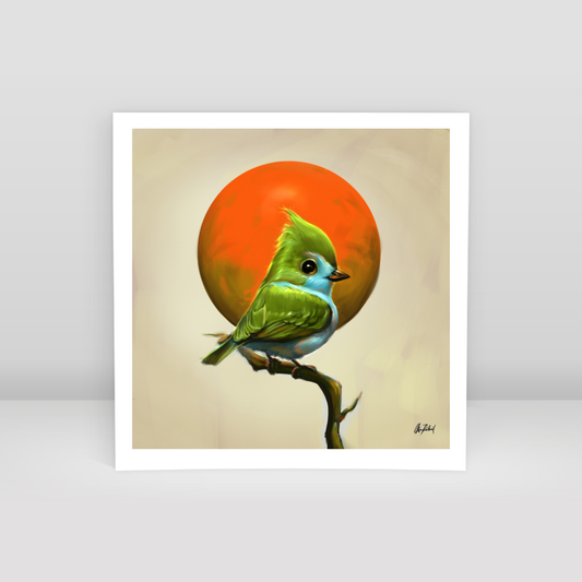 Green bird - Art Print