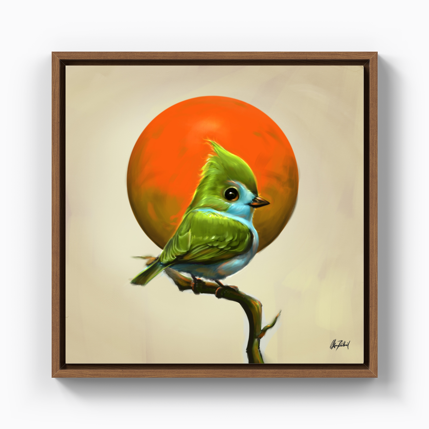 Green bird - Canvas Painting