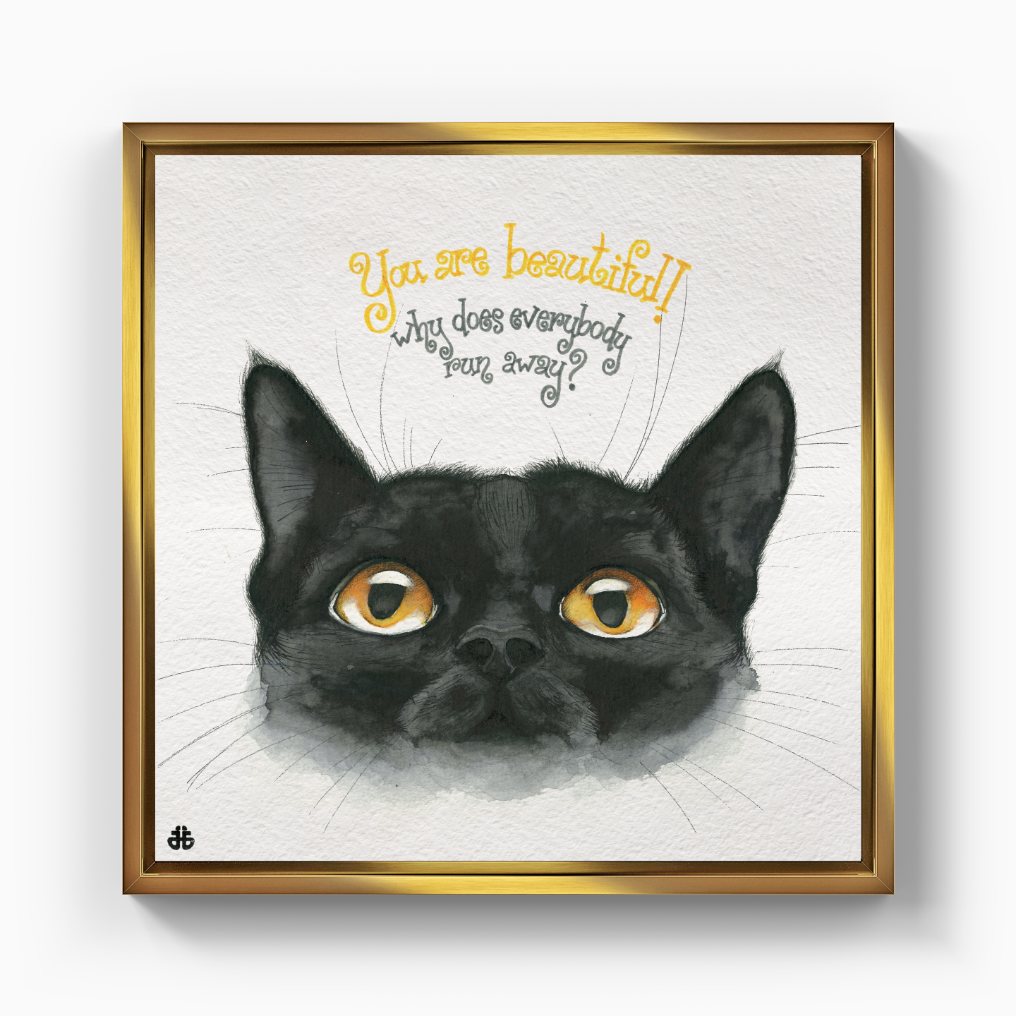 Black Cat - Canvas Print