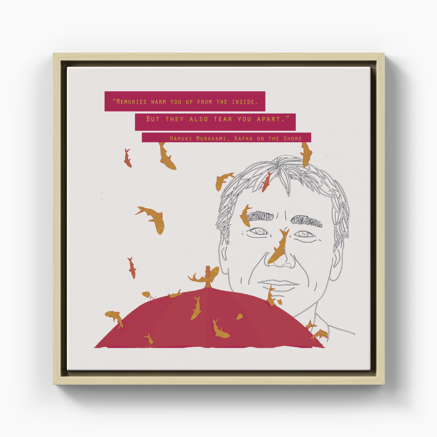 Haruki Murakami - Canvas Painting