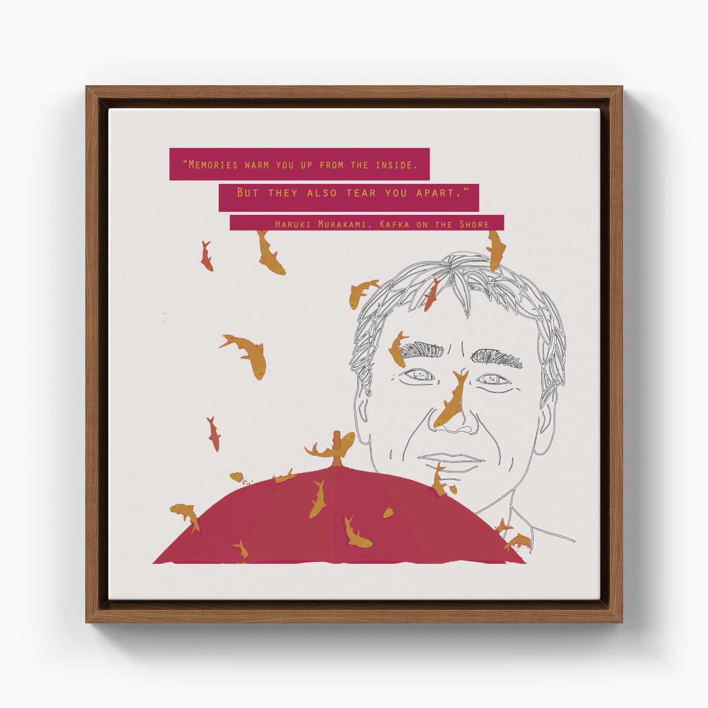 Haruki Murakami - Canvas Painting