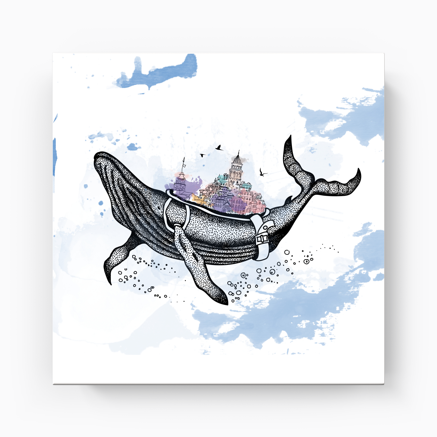 Either that whale will come here or - Canvas Print