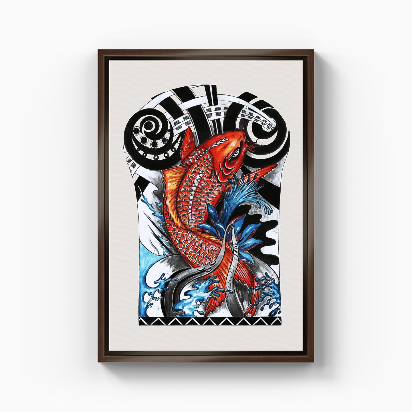 Koi Fish - Canvas Painting