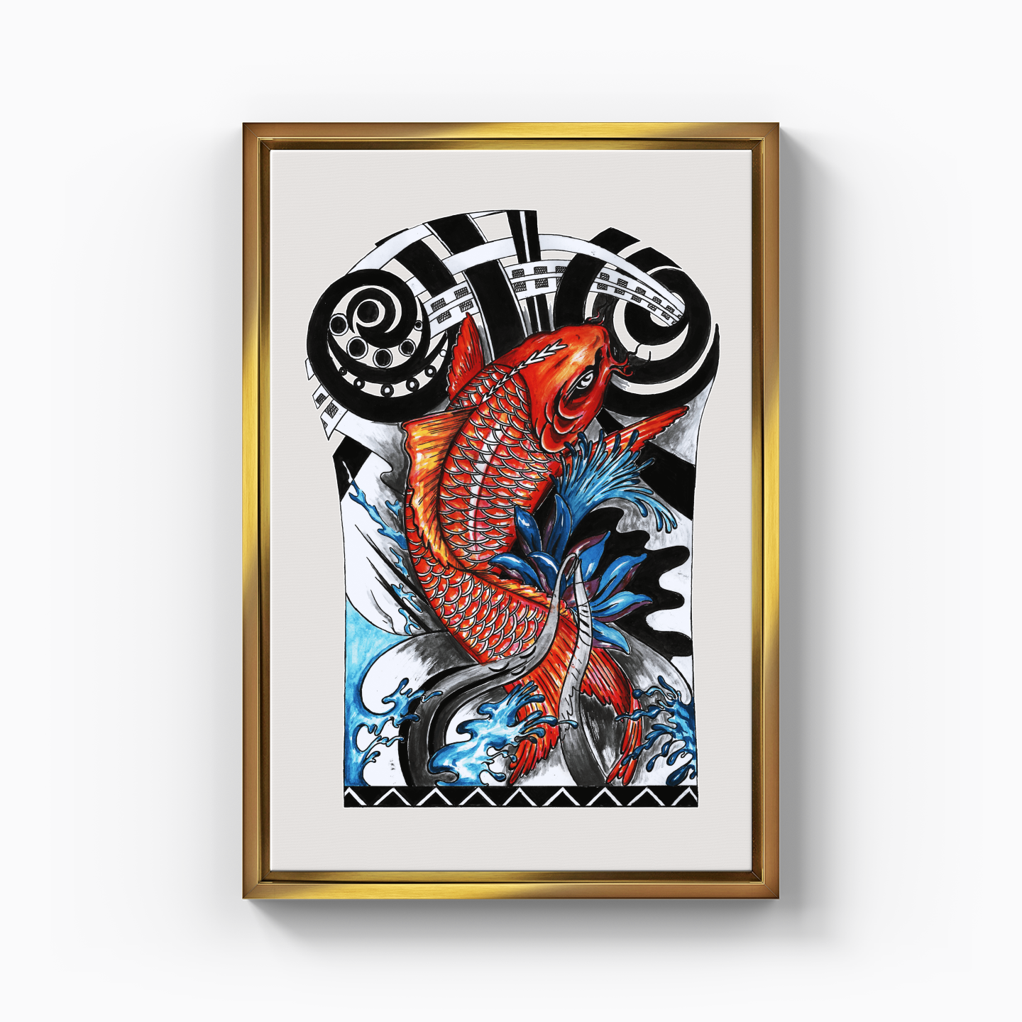 Koi Fish - Canvas Painting