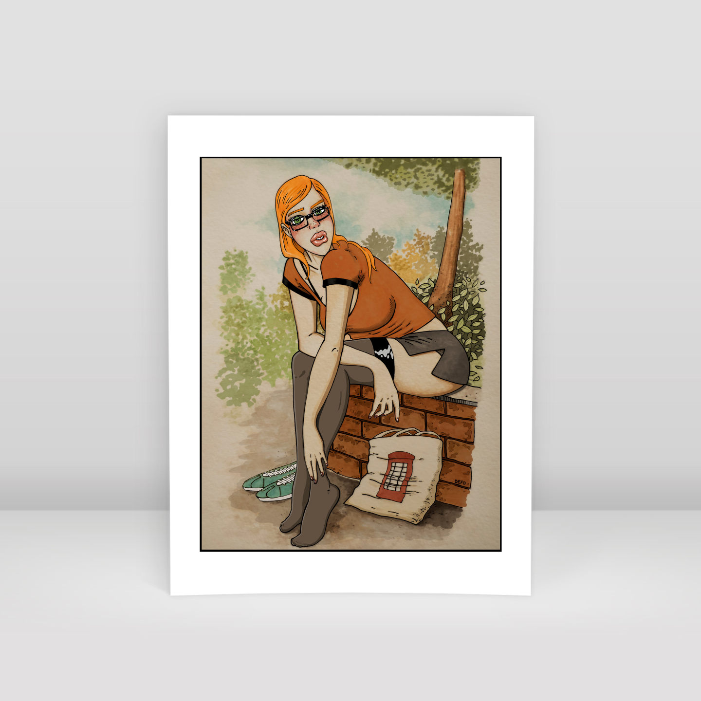 London Red Head - Art Print